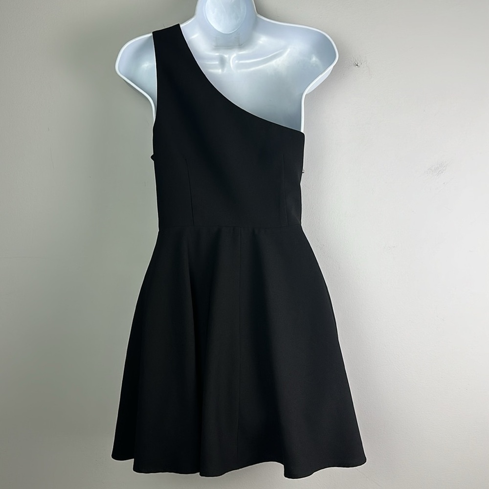 NBD X Naven Twins Back It Up Mini Dress Size S Black Lined One Shoulder Edgy - Picture 11 of 16